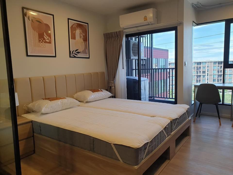 For RentCondoPathum Thani,Rangsit, Thammasat : 💥1st hand room #KaveAva for rent Beautiful condo near TU. Double bed, separate zones Fully furnished, ready to move in!!😊Pun