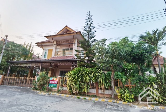 For SaleHouseSriracha Laem Chabang Ban Bueng : House for sale, Nathawadee 2, Nong Kham, Sriracha, big house, add a living pavilion in front of the house, very shady