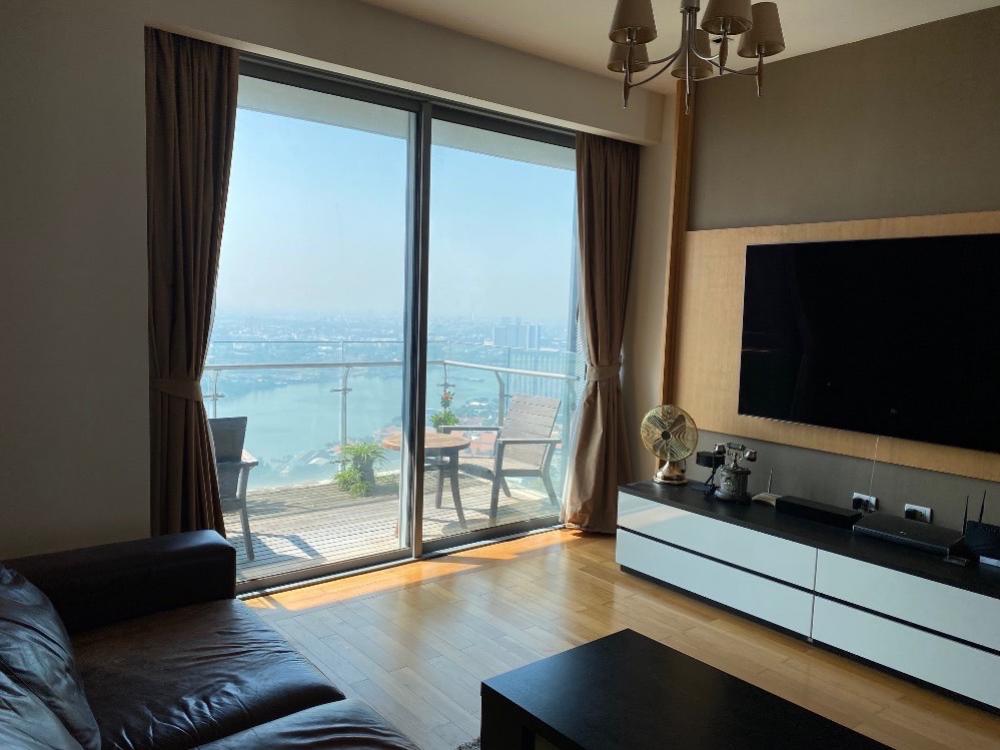 For SaleCondoRama3 (Riverside),Satupadit : 🔥 For sale, see the river from every corner of the room. 6-star luxury condo THE PANO, the most beautiful view in Rama 3 area, 43rd floor, room size 130 sq.m., 2 bedrooms, 2 fixed parking spaces