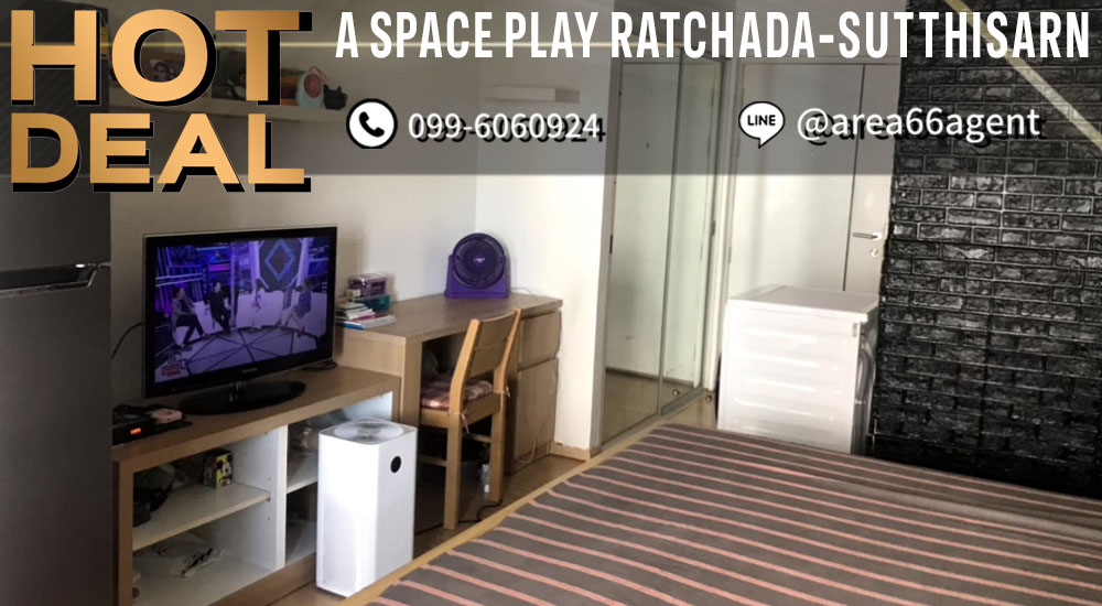 For SaleCondoRatchadapisek, Huaikwang, Suttisan : 🔥 For sale!! Condo A space play Ratchada-Sutthisan