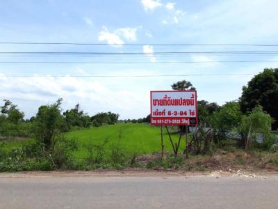 For SaleLandAyutthaya : Land for sale near Wat Pakkran, Ayutthaya, area 5 rai 3 ngan 84 sq m, suitable for agriculture. or build a house