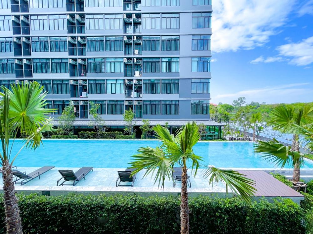 ให้เช่าคอนโดพัทยา บางแสน ชลบุรี สัตหีบ : 📢 ให้เช่า!! The Indeed Condo Grand Canal ราคาสุดคุ้ม!! 6,500 บาท/เดือน (ฟรีค่าส่วนกลาง) ชั้น 2 วิวสระว่ายน้ำสวยๆ ใกล้ชิดธรรมชาติ 🌿🌳🍃