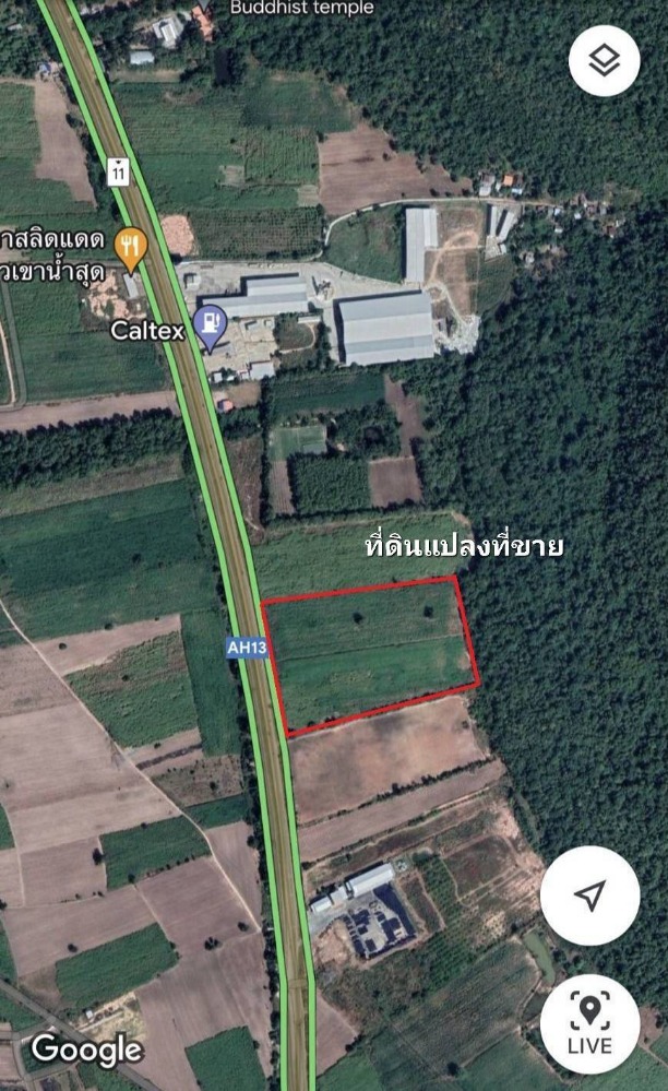 For SaleLandPhitsanulok : Land for sale, Phrom Phiram, Phitsanulok, 31 rai, land next to the main road Asia - Den Chai, price 24.8 million baht.