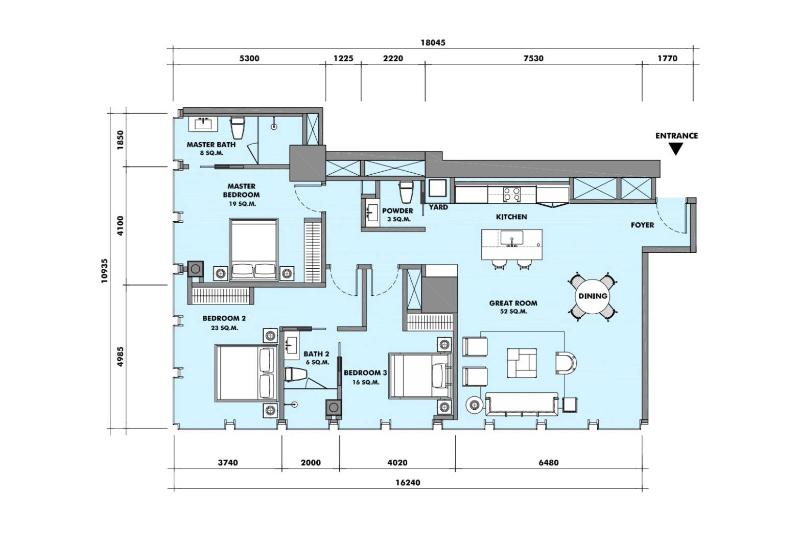 For RentCondoSathorn, Narathiwat : For Rent The Ritz - Carlton Residences at MahaNakhon 3 Bedroom 3 Bathroom 150 sqm