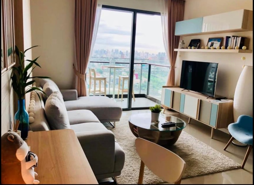 For RentCondoRama3 (Riverside),Satupadit : Scandinavian style condo for rent Starview Condo Rama 3 2 bedrooms high floor good view