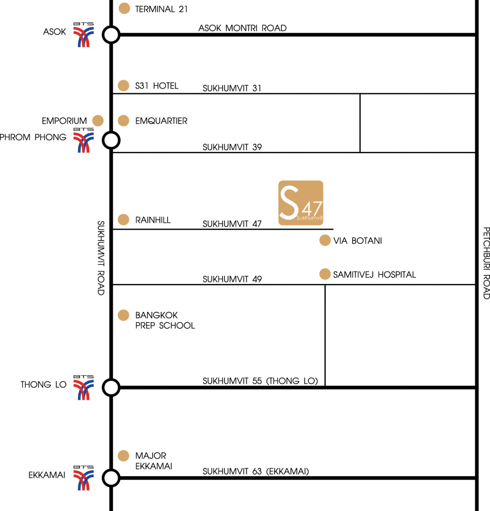 S47 Sukhumvit เหนือชั้นยิ่งกว่าด้วยที่อยู่อาศัยระดับพรีเมียมใจกลางเมือง  บนทำเลที่หาไม่ได้อีกแล้วในสุขุมวิท ตอบโจทย์ทุกอินไซต์ของการใช้ชีวิต ได้อย่างอิสระเป็นส่วนตัวแบบไร้ข้อกังขา