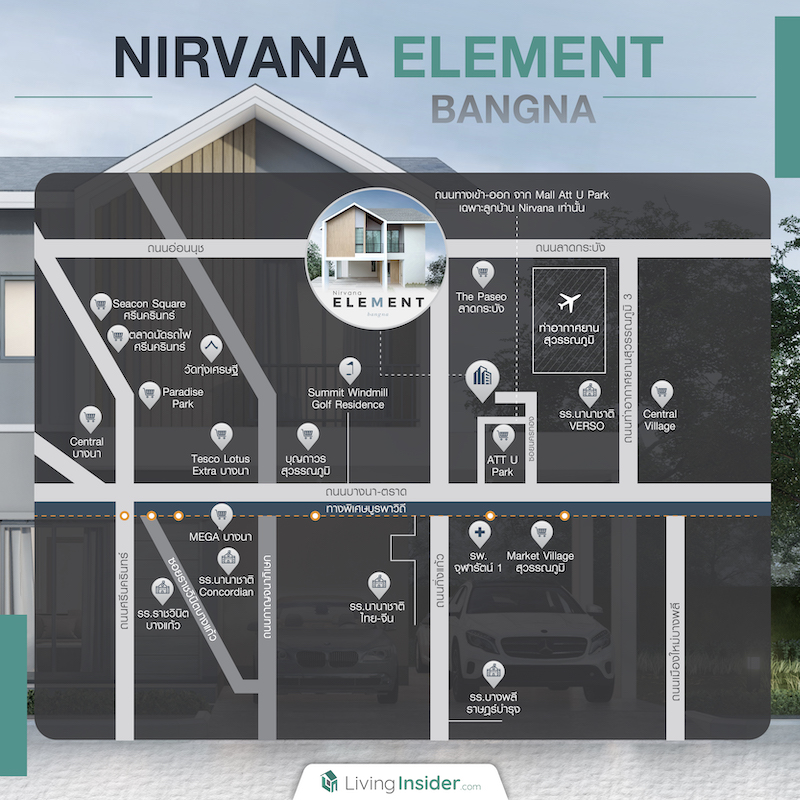 Nirvana ELEMENT บางนา | มูฟออนได้ทั่วทิศ ต่อติดทุกเส้นทาง พบ บ้านเดี่ยว ดีไซน์ใหม่ บนสุดยอดทำเลของการใช้ชีวิต ความสมบูรณ์แบบที่พร้อมทรีตทุกไลฟ์สไตล์ โดยไม่ต้องรออนาคต