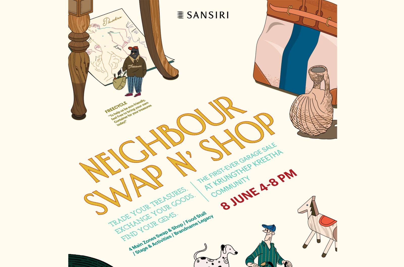 แสนสิริ ชวนช้อปปิ้ง-แฮงเอาต์ แบบมีสไตล์ ที่งาน “Sansiri Neighbour Swap N’ Shop” ณ แสนสิริ กรุงเทพกรีฑา คอมมูนิตี้ 8 มิ.ย. นี้