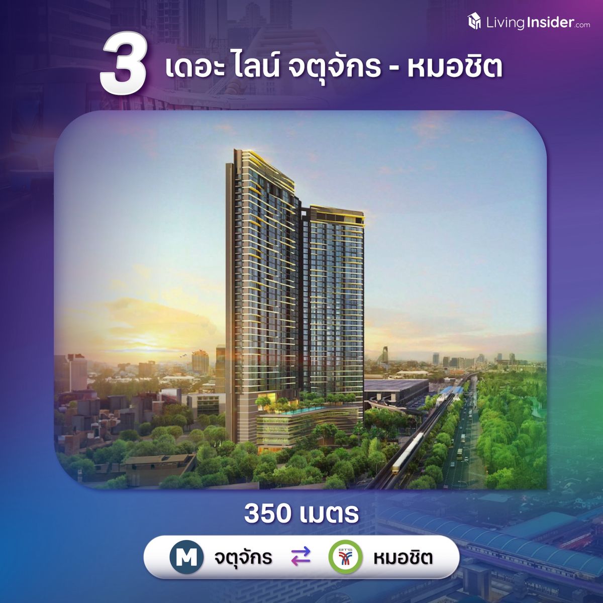 10 คอนโดพร้อมอยู่ ใกล้สถานี Interchange เชื่อมต่อการเดินทางรอบเมือง