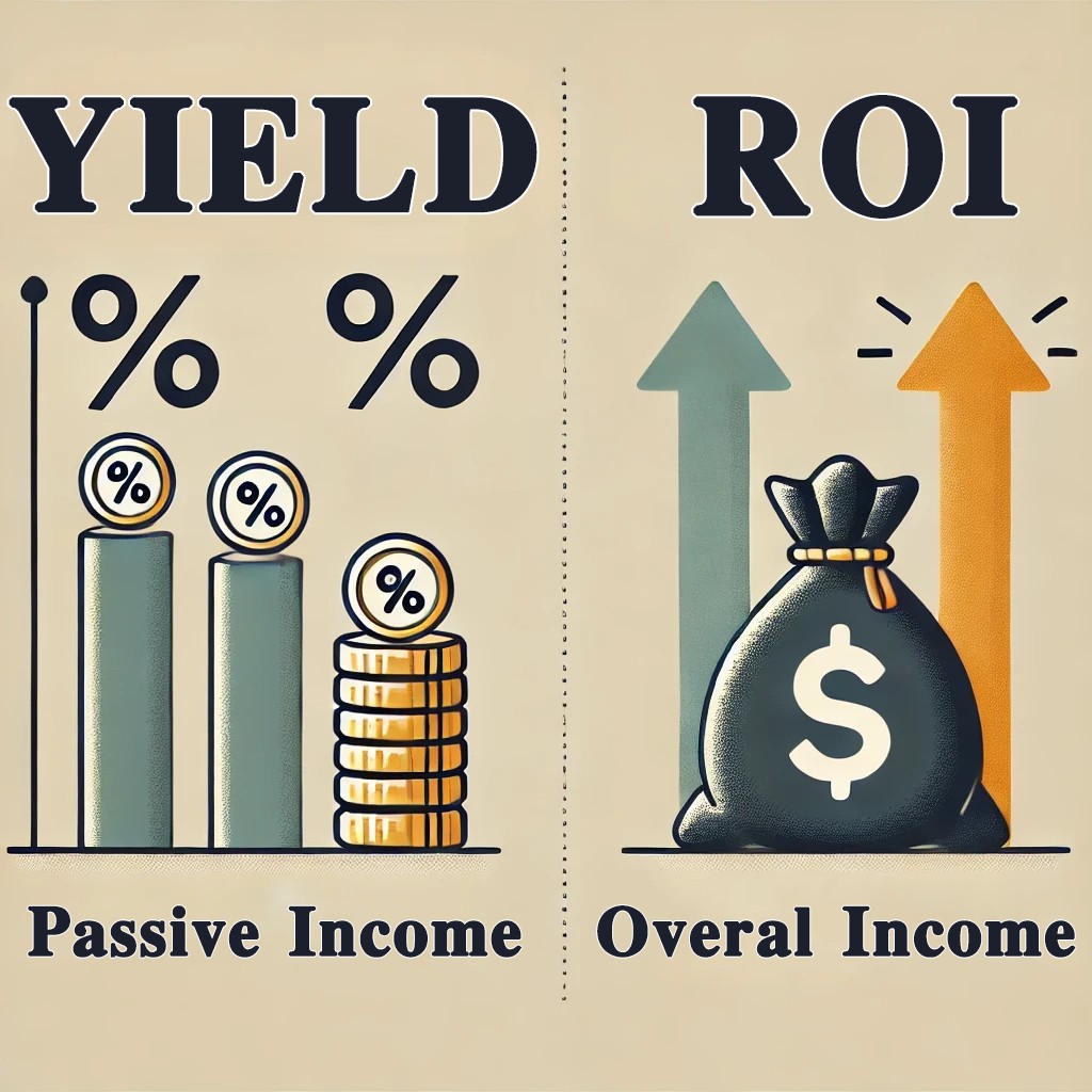 🧐ไขความความต่างระหว่าง Yield และ ROI ในการลงทุนอสังหาฯ วัดผลตอบแทนจากการปล่อยเช่า และการขายอย่างแม่นยำ