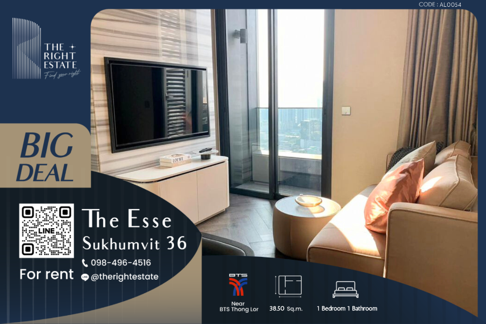 For RentCondoSukhumvit, Asoke, Thonglor : 🌿The Esse Sukhumvit 36🌿The room is very beautiful, fully furnished 🛏 1 Bedroom 38.50 Sqm Next to BTS Thong Lo