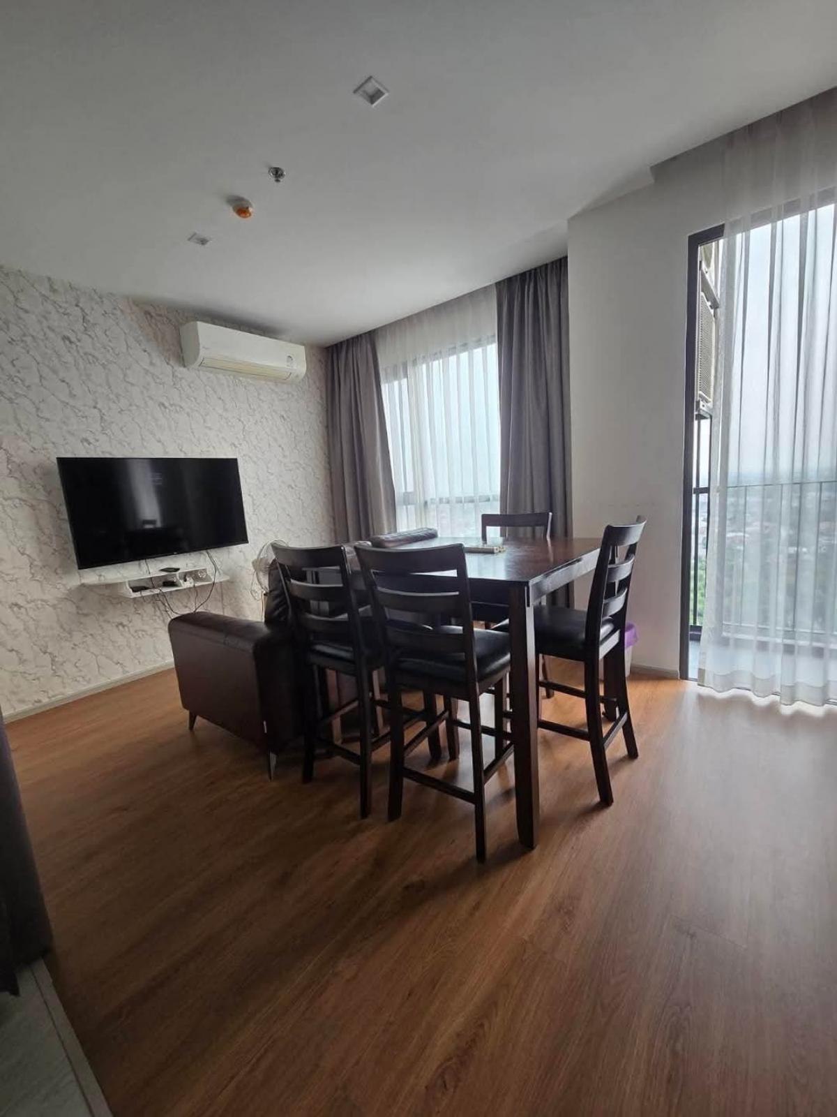 For RentCondoNonthaburi, Bang Yai, Bangbuathong : ✅Ready to move in room✅Condo Grow Rattanathibet Grow Rattanathibet Condo with Chao Phraya River view, next to MRT Sai Ma, 100% parking space, no more worries about parking😍