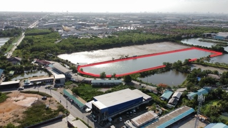 For SaleLandSamut Prakan,Samrong : Selling land in Samut Prakan Tamru and Bang Pla,  Klong Kao Road 10-2-22 rai close to Bang Poo Industrial Estate good for warehouse