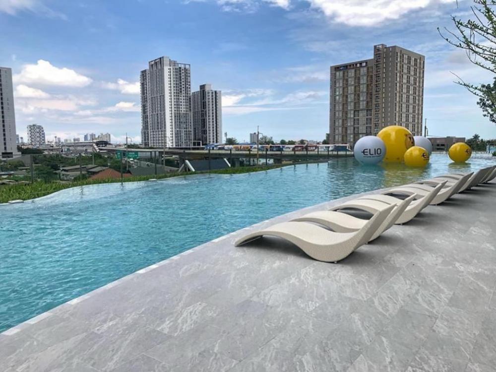 For SaleCondoThaphra, Talat Phlu, Wutthakat : 🔥 2 bedrooms, 2 bathrooms, 57.69 sq m, pool view, near BTS Wutthakat, only 450 meters, Elio Sathorn-Wutthakat project, room size, price 3.99 million baht, make an appointment to see the room 0646428664 (Patch, project sales)