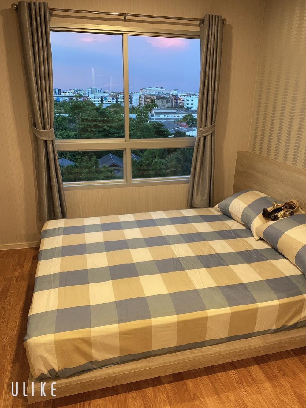 For RentCondoSamut Prakan,Samrong : Lumpini Sukhumvit 76 Condo, near expressway, near BTS Bearing, this side is not flooded, modern studio, private parking, 24-hour security, laundry facilities, swimming pool