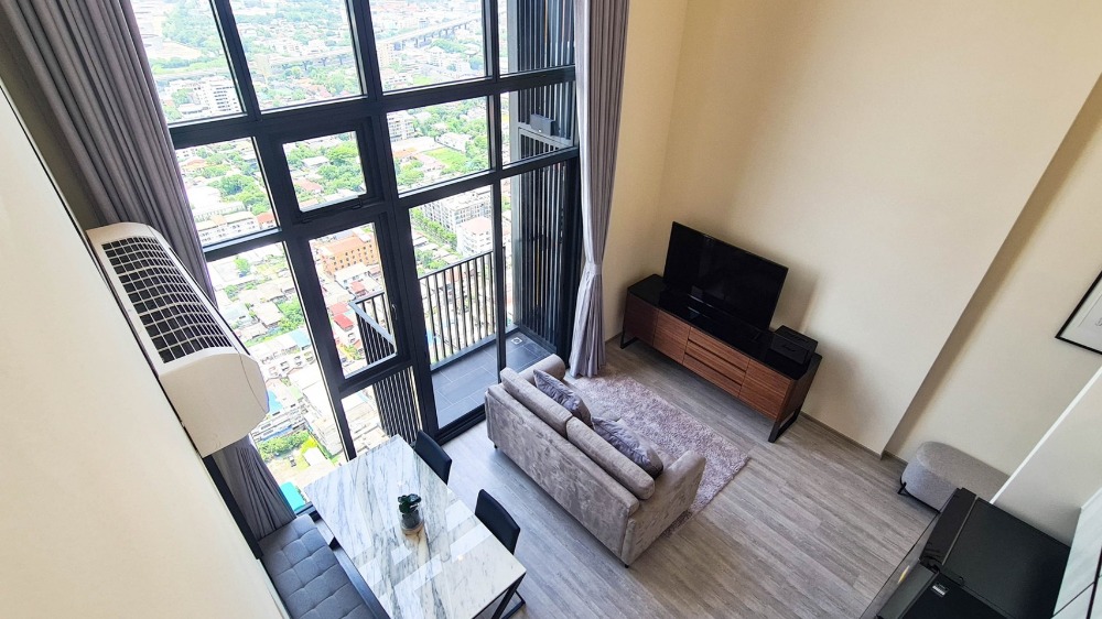 For RentCondoOnnut, Udomsuk : (Owner) For rent (for rent) The Line skv 101 2br.Duplex 63 sqm. Beautiful decoration, corner room, river view, 36th floor.