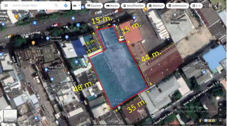 For SaleLandRama3 (Riverside),Satupadit : Land on Chan Road, near BRT 600 m., near Narathiwat Road. can build a condo