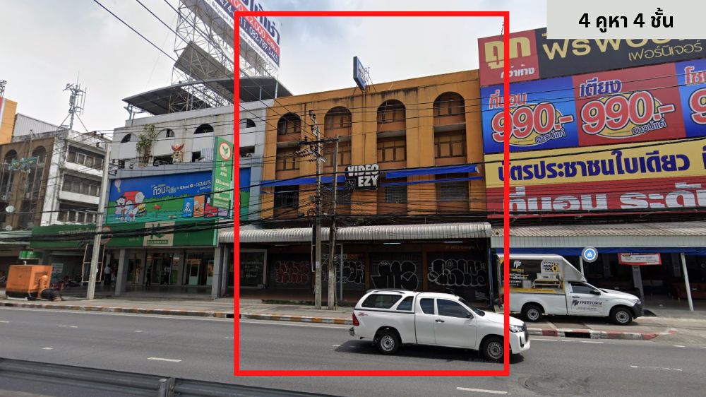 For RentShophouseBangna, Bearing, Lasalle : 4 room commercial building for rent on Sukhumvit Road 300m from BTS Bearing