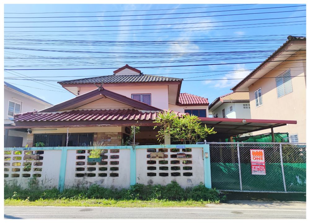 For SaleHouseChiang Rai : 2 storey detached house for sale, 5 bedrooms, 4 bathrooms, area 55.7 sq.wa., accessible in 2 ways (front-back of the house)