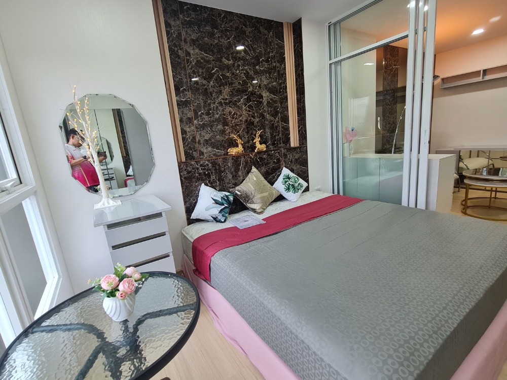 For RentCondoRamkhamhaeng, Hua Mak : For rent: Supalai Veranda, new condo, Building A, 9th floor, size 35 sq m, fully furnished and electrical appliances, ready to move in