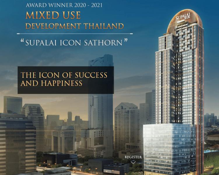 ขายคอนโดสาทร นราธิวาส : ขาย ศุภาลัย ไอคอน สาทร-Supalai ICON Sathorn 2 ห้องนอน 91.5 ตรม.