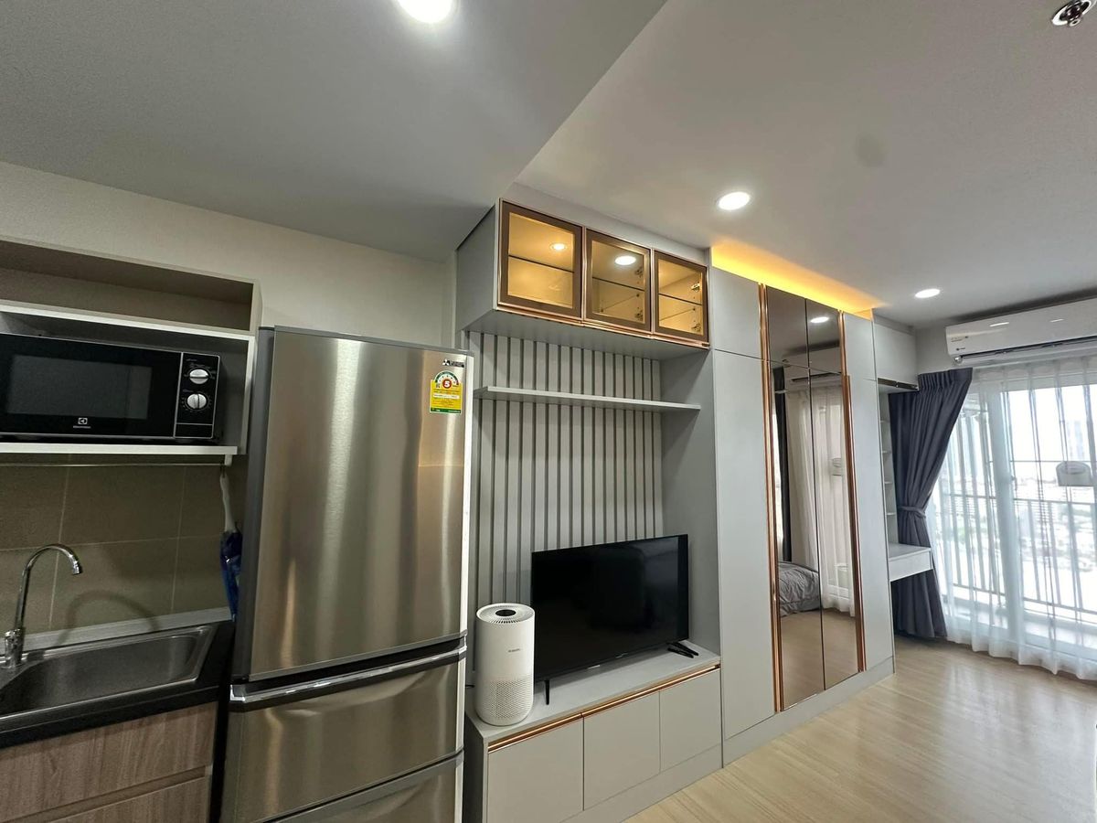 For RentCondoRamkhamhaeng, Hua Mak : For rent Supalai Veranda Ramkhamhaeng, size 28 sq m, Building A, 7th floor, Osotspa view, beautiful built-in furniture and complete electrical appliances, ready to move in