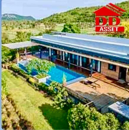 For SaleHouseHuahin, Prachuap Khiri Khan, Pran Buri : House for sale, pool villa, Pranburi, Prachuap Khiri Khan. Pak Nam Pranburi Beach, mountain view, great atmosphere