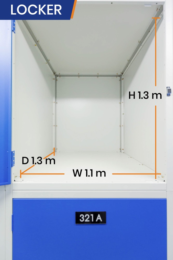 For RentWarehouseSukhumvit, Asoke, Thonglor : Storage space in Bangkok size 1.45 sq.m./ Self Storage for rent, tel 065-986-2933