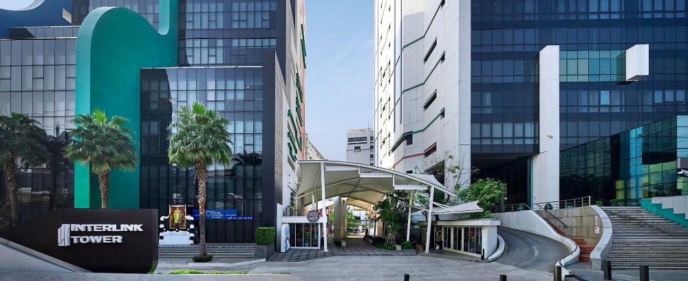 For RentOfficeBangna, Bearing, Lasalle : Office for rent (Office For Rent), office space, Interlink Tower Office Building, size 100 - 1,350 sq m. (rental price 580 baht / sq m) near BTS Bangna, Bangna-Trad, Airport Suvarnabhumi,