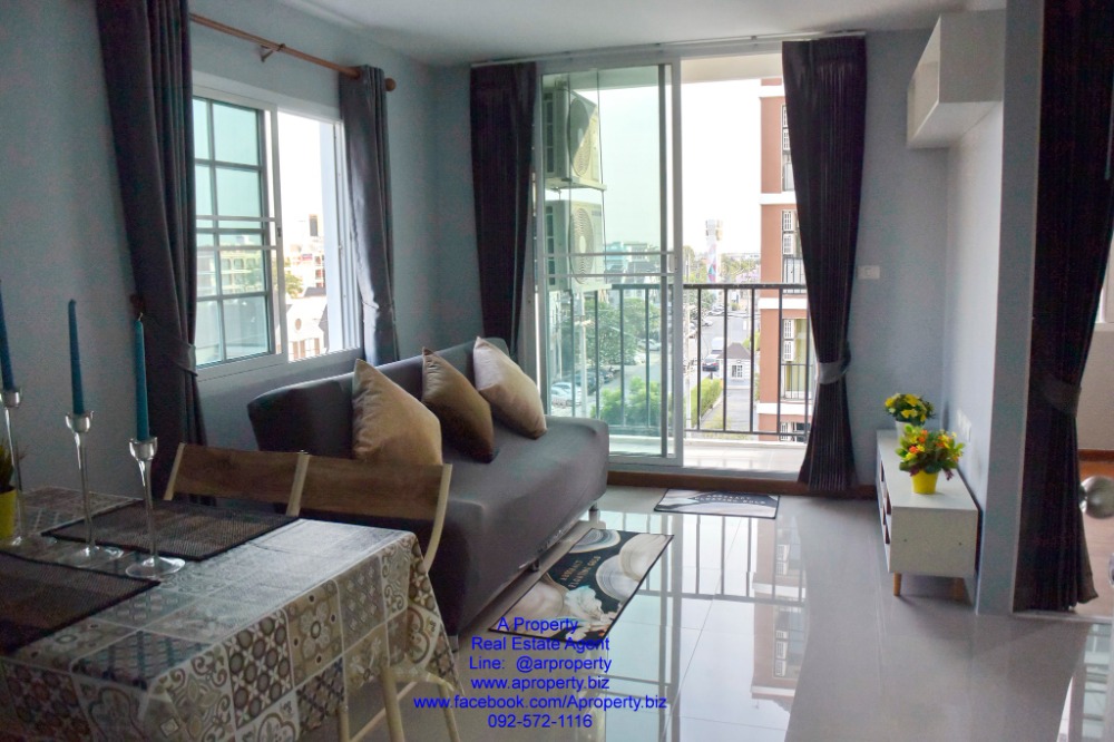 For RentCondoPhutthamonthon, Salaya : Condo for rent, Tulip Omnoi, corner room, Building L2, 2-bedroom type