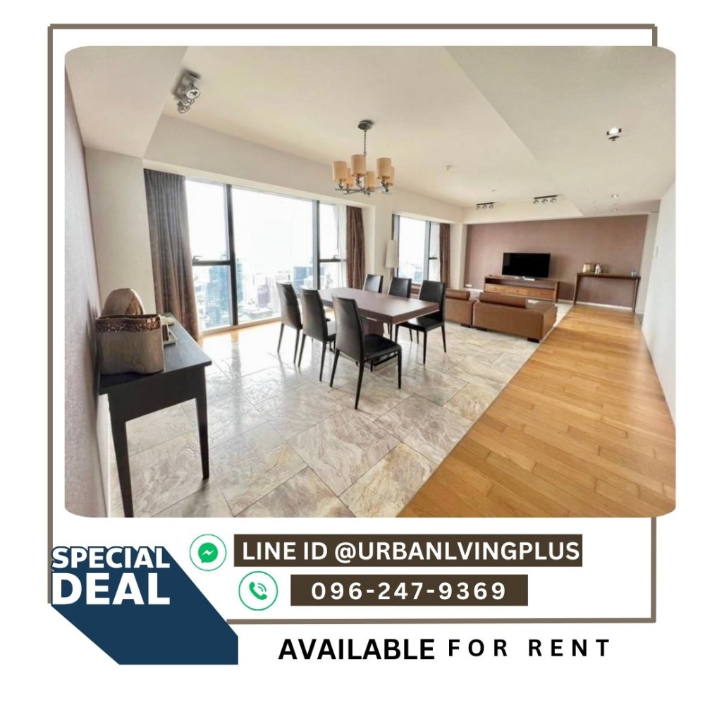 For RentCondoSathorn, Narathiwat : ( U20250221200 ) RARE ITEM Tel/Line 096-247-9369 !! For Rent The Met Sathorn Condo, 3 bedrooms, 4 bathrooms + 1 maidroom🧹 197 sq.m. High floor💥💥