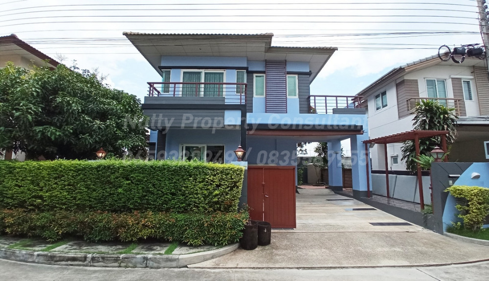 For SaleHouseLadkrabang, Suwannaphum Airport : Single House Burasiri On Nut Bangna styles resort area 52.5 square wah newly renovated