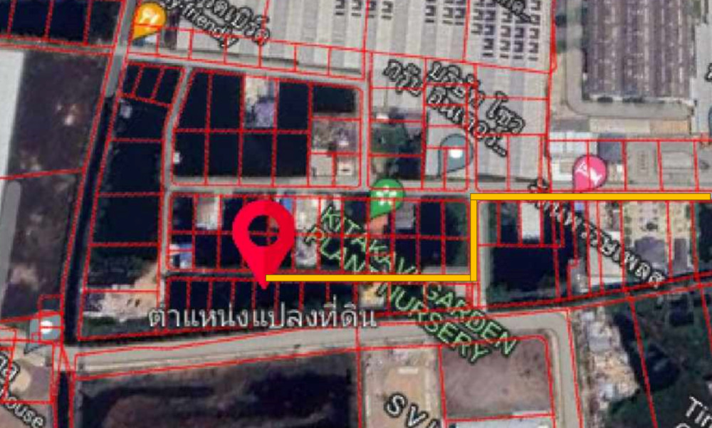 For SaleLandRathburana, Suksawat : Land for sale, purple area, near Greenwork Industrial Park, Suksawat - Pracha Uthit, area 1 ngan.