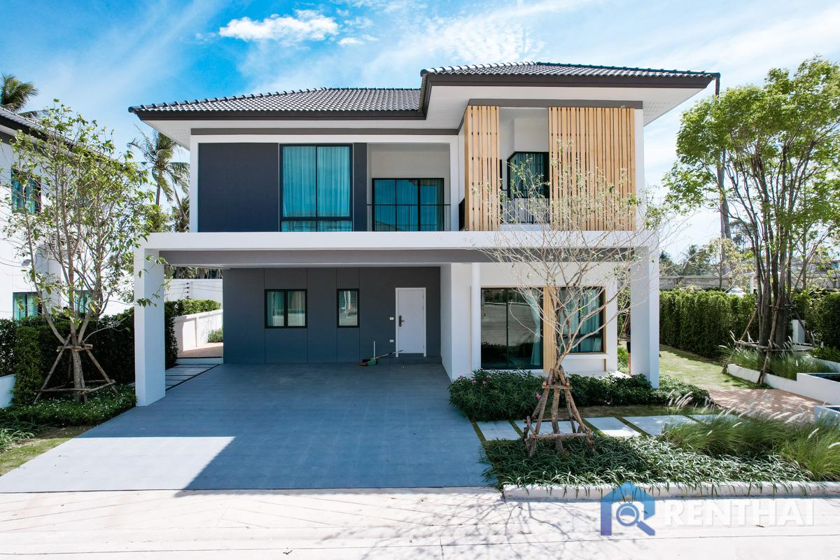 For SaleHousePattaya, Bangsaen, Chonburi : Brand new 2storey modern tropical house for sale