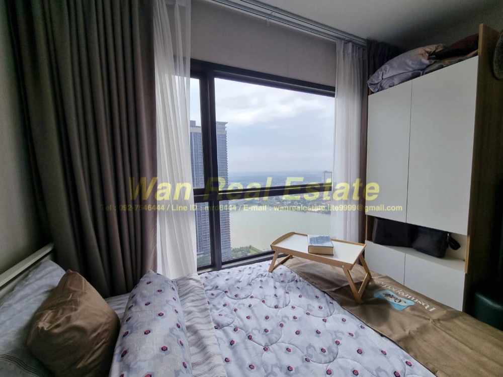 For RentCondoRattanathibet, Sanambinna : Condo for rent, The politan aqua, 40th floor, size 25 sq m, beautifully decorated, river view, ready to move in