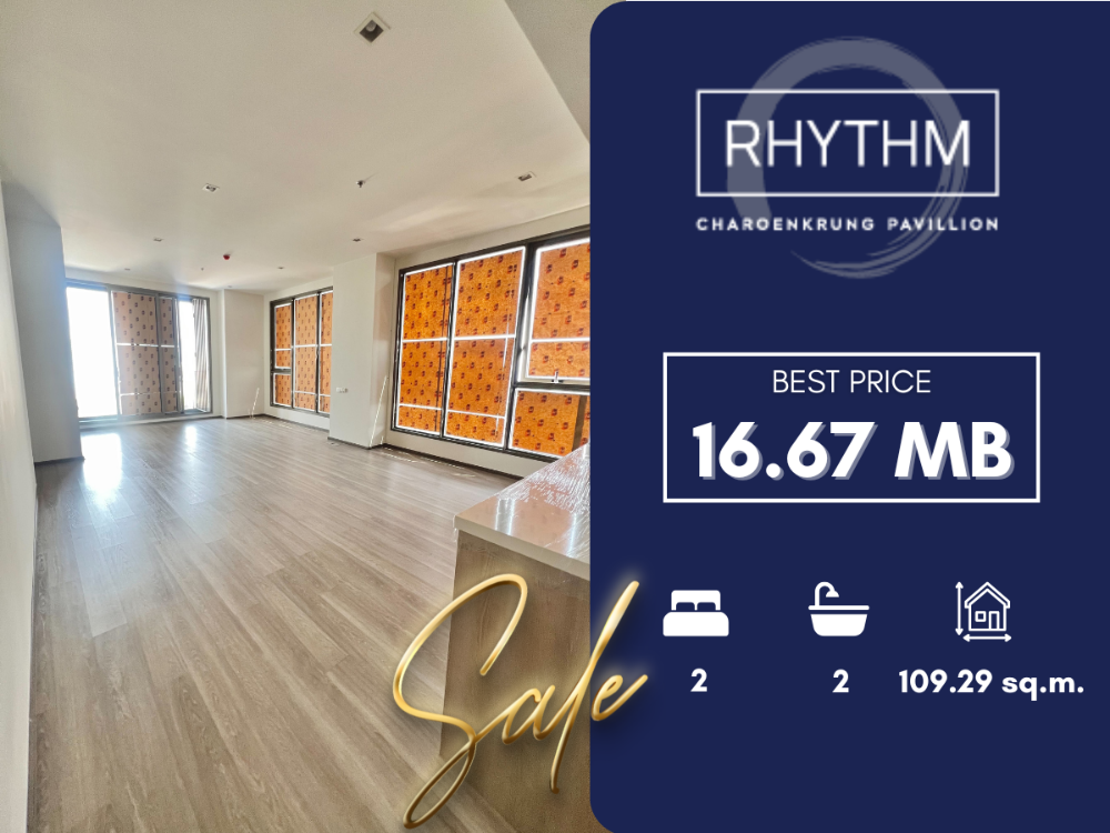 For SaleCondoSathorn, Narathiwat : 🔥Best Price🔥 Rhythm Charoenkrung | 1 Bed Plus size 43.5 sq.m.