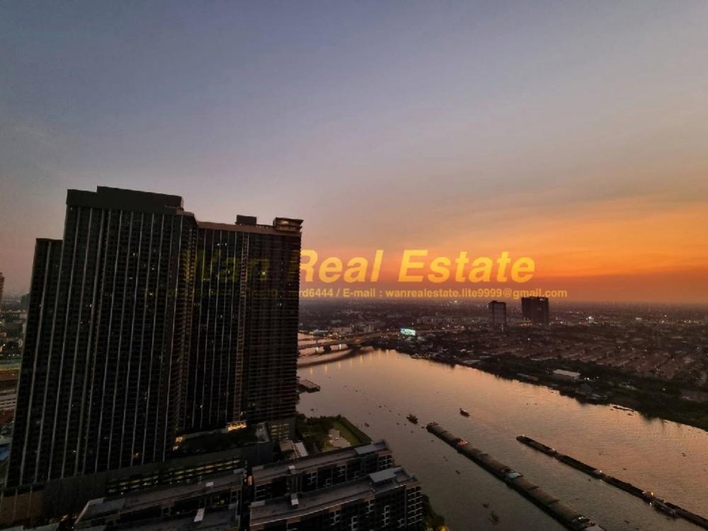 For RentCondoRattanathibet, Sanambinna :  Condo for rent, The politan aqua, 39th floor, size 30 sq m, river view, 1 bedroom, separate, ready to move in (new room)