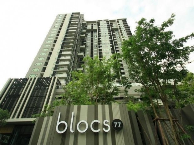 For SaleCondoOnnut, Udomsuk : Blocs 77, blocs 77  Sukhumvit 61 sqm 2Bed/2Bath BTS View Hight Floor Rent 30,000 baht