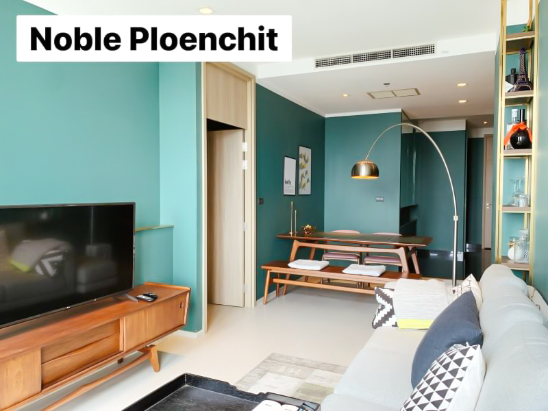 For RentCondoWitthayu, Chidlom, Langsuan, Ploenchit : Condo Noble Ploenchit  for rent 1 bedroom 1 bathroom next to BTS Ploenchit Bangkok.