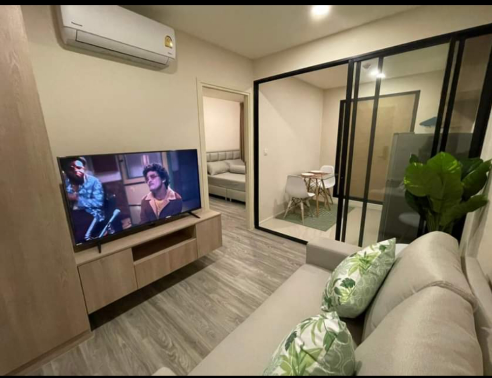 For RentCondoOnnut, Udomsuk : 🔥🔥For rent🔥🔥IKON Sukhumvit 77 Condo, beautiful room, fully furnished, ready to move in, 7th floor, city view, price 11,000 baht