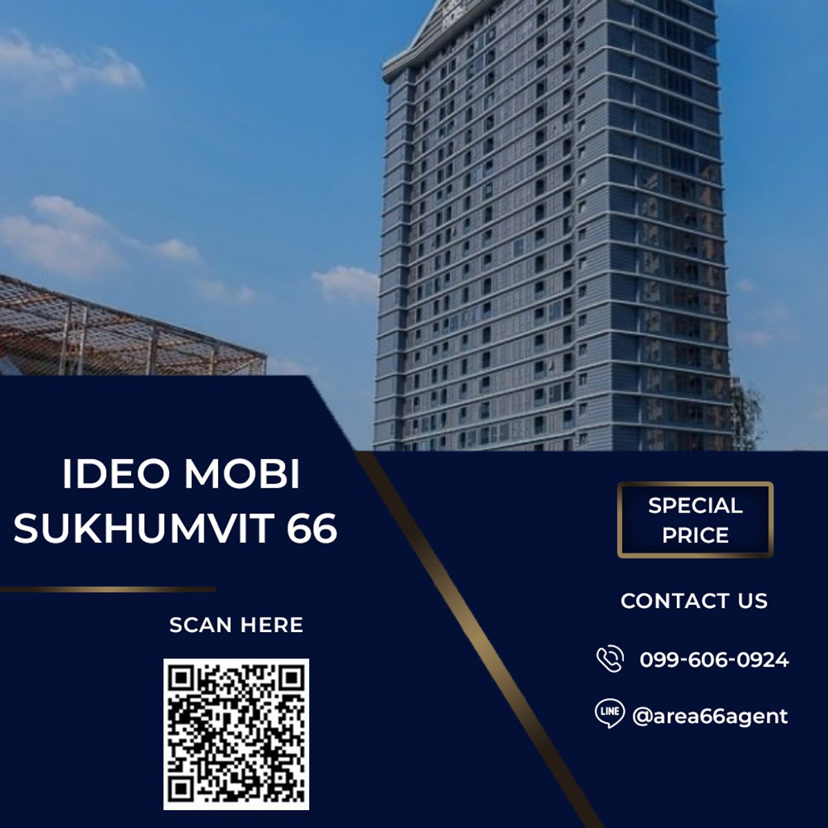 For SaleCondoOnnut, Udomsuk : 🔥 For sale IDEO MOBI Sukhumvit 66, next to BTS Udomsuk