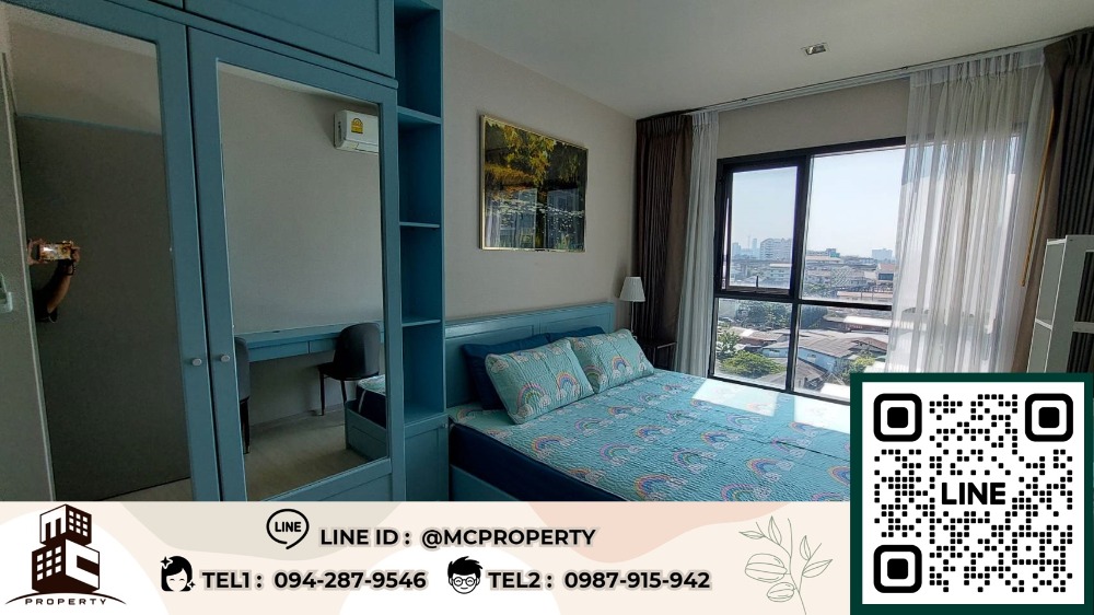 For RentCondoOnnut, Udomsuk : Condo for rent, Life Sukhumvit 48 onebed plus, although the room is beautiful, but the rent per square meter Cheapest in the project