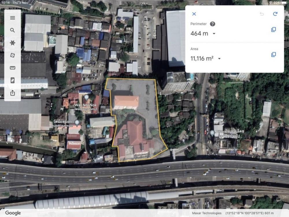 For SaleLandRattanathibet, Sanambinna : sell! Land + buildings, amounting to 6 rai 8 square wa, price 190,000 baht per square wa (negotiable)