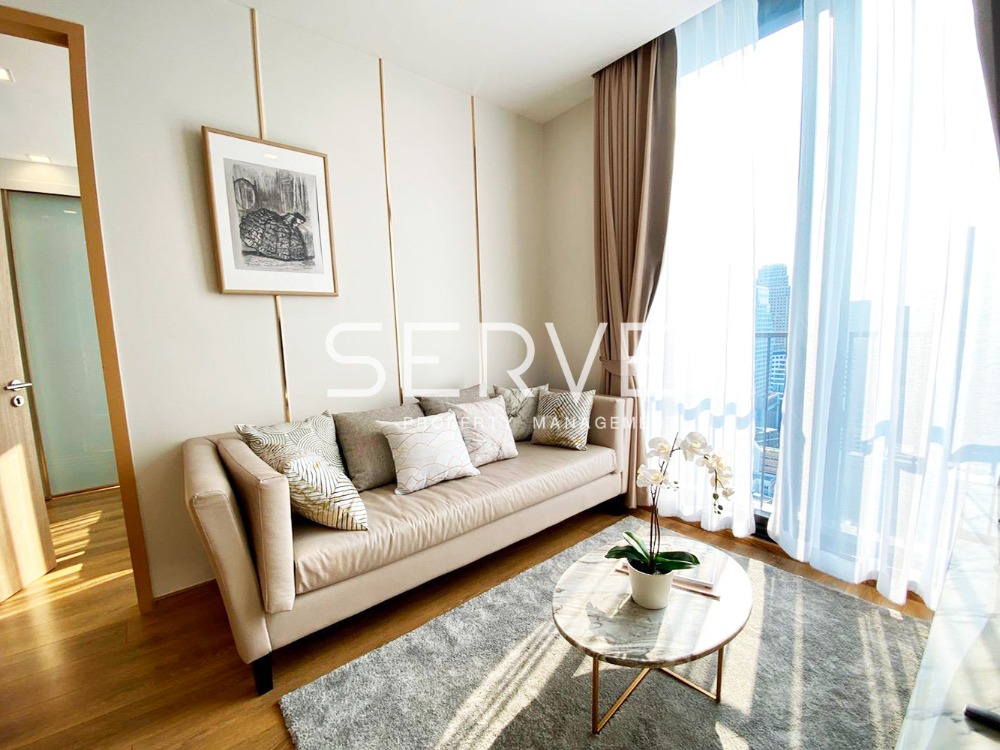 For RentCondoSukhumvit, Asoke, Thonglor : 🔥Luxury Style 2 Beds with Bathtub on High Fl. 25+ BTS Phrom Phong 500 m. at Noble BE33 Condo / Condo For Rent