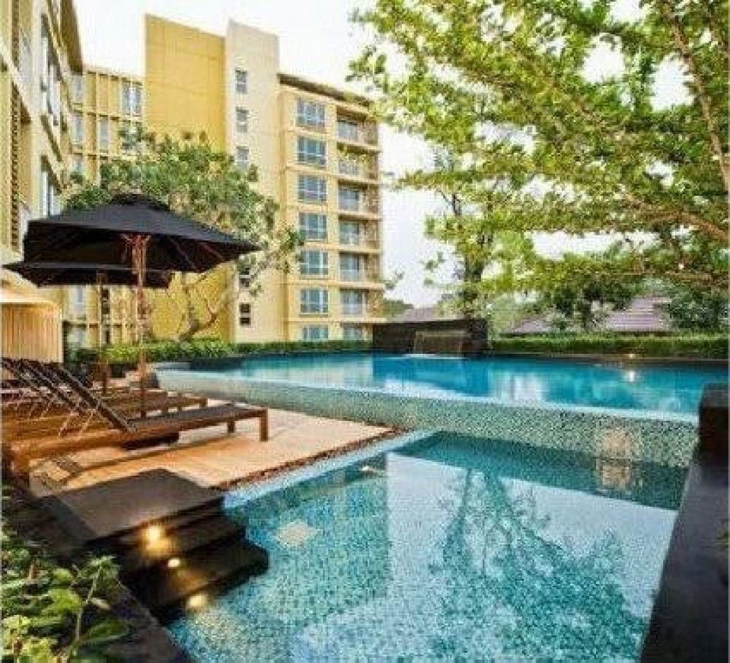 For SaleCondoSukhumvit, Asoke, Thonglor : Condo for sale, corner room, garden view, beautiful furniture, modern, Minimal HIVE Sukhumvit 65, 41 sq m., near gym, swimming pool.