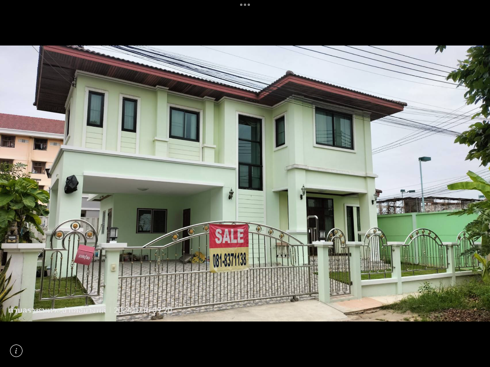 For SaleHouseSamut Prakan,Samrong : Single house for sale, below appraised price, remaining money 500,000, Sirinda Village, Pranalee, Soi King Kaew 19, area 56.50 sq m.