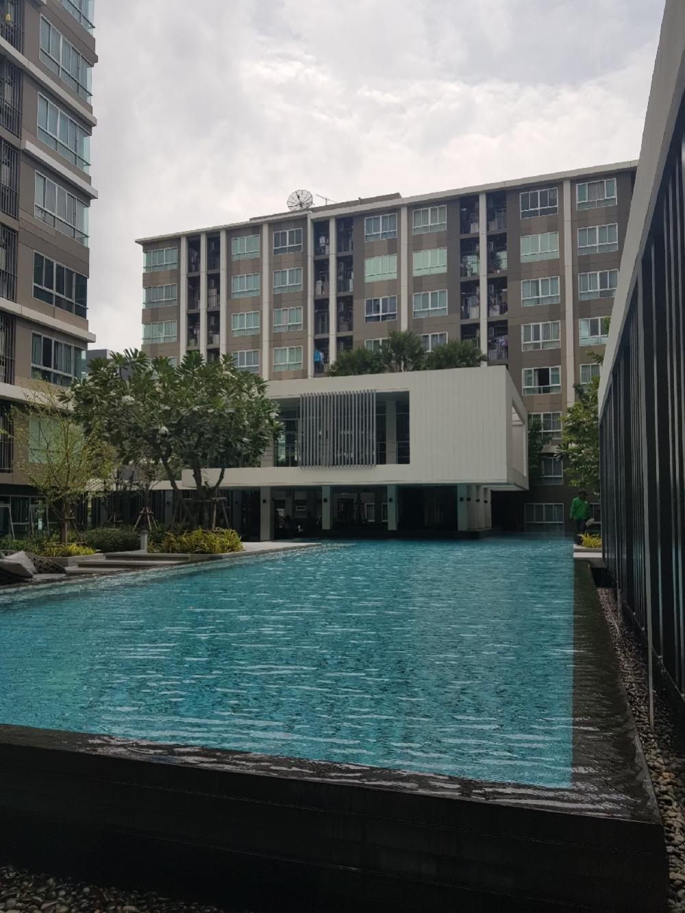 ให้เช่าคอนโดบางนา แบริ่ง ลาซาล : For rent - D Condo Sukhumvit 109, BTS แบริ่ง 1 ห้องนอน มีเครื่องซักผ้า ฟิตเนต ที่จอดรถ สระว่ายน้ำใหญ่