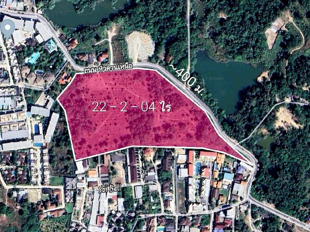 For SaleLandPhuket : Land for sale, Phuket, Kamala Subdistrict, beautiful plot, good location, near the beach, 1.2 km, 22 rai, width 400 m.