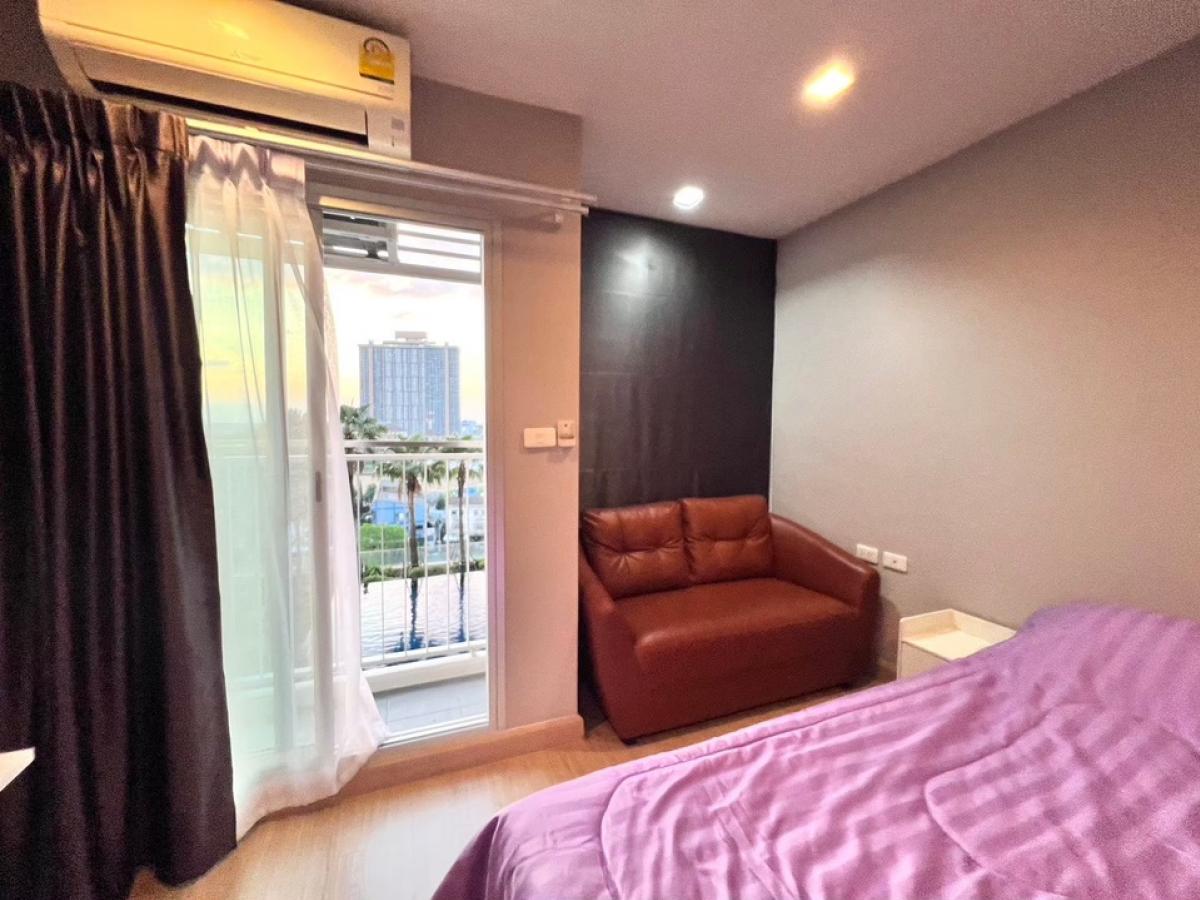 For RentCondoNonthaburi, Bang Yai, Bangbuathong : For rent‼️Casa Condo @MRT Sam Yaek Bang Yai, size 21 sq m., studio room, 22nd floor, furniture‼️Washing machine, ready to move in.