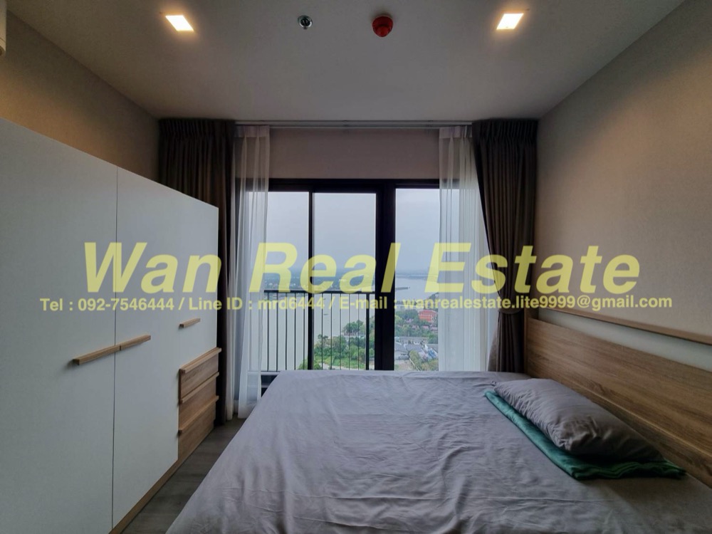 For RentCondoRattanathibet, Sanambinna : Condo for rent, The Politan Aqua, 31st floor, size 30 sq m, river view, Koh Kret, economical price.